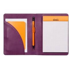 Rhodiarama livret porte-bloc N°13 pour bloc ou carnet format A6 - Violet