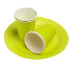 20 round cardboard plates, Ø 23 cm - Kiwi Green