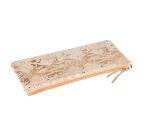 CÉLESTE CUIR Trousse plate 11x22 cm Lazer Or