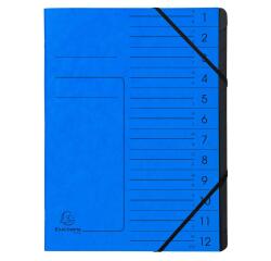 Exacompta Stapled Multipart file with Elastic (12 compartments, A4)