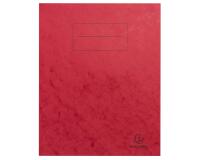 Protège cahier carte lustrée 225g - 17x22 cm - Rouge