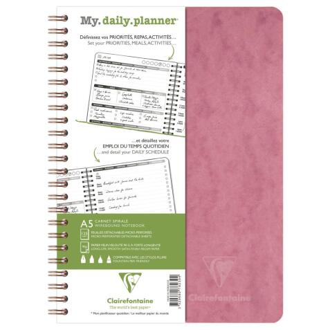 My.daily.planner Age Bag carnet reliure intégrale A5 250 pages détachables - Rose antique
