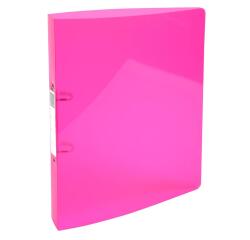 Classeur 2 anneaux 30mm IDERAMA PP - A4 maxi - Rose
