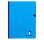 Cahier brochure cousue Mimesys 24x32cm 192 pages grands carreaux couverture polypropylène