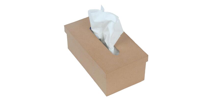 Boite à mouchoirs 14x25x9cm - Kraft