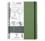My.Notes Age Bag carnet reliure intégrale à marges détachables A5+ 120 pages détachables DOT + cadre en-tête - Vert