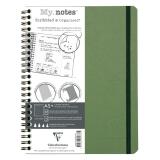 My.Notes Age Bag carnet reliure intégrale à marges détachables A5+ 120 pages détachables DOT + cadre en-tête - Vert