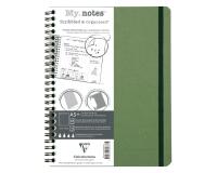 My.Notes Age Bag carnet reliure intégrale à marges détachables A5+ 120 pages détachables DOT + cadre en-tête - Vert