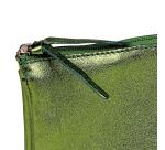 CUIRISÉ Grande Pochette 2 compartiments 22x11 cm - Vert