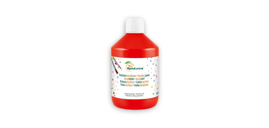 ACRYLIQUE MATE 500 ML ROUGE PRIMAIRE - Rouge