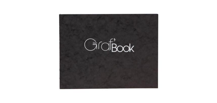Graf'Book 360° carnet cousu dos brut 100F 15,2x21cm 100g I - Noir