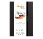Rhodia Touch - Marker Pad - bloc entoilé A4+ 50f uni papier blanc layout 100g - Noir
