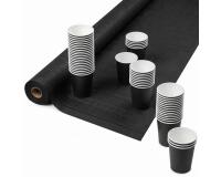 Nappe en rouleau papier damassé -1,18 x 25m - Noir