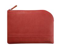 Rhodiarama pochette zippée en simili cuir - taille M (16x22 cm) - Nacarat