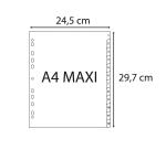 Intercalaires imprimés numériques PP recyclé gris 12 positions - A4 Maxi - Gris