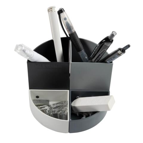 Cubiletes modulables THE QUARTER + 4 cubiletes combinables + 2 alturas diferentes + Dimensiones 12x12x8,3 cm Shades of grey - Tonos de gris
