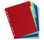 Intercalaires polypropylène souple 6 positions - A4 maxi - Couleurs assorties