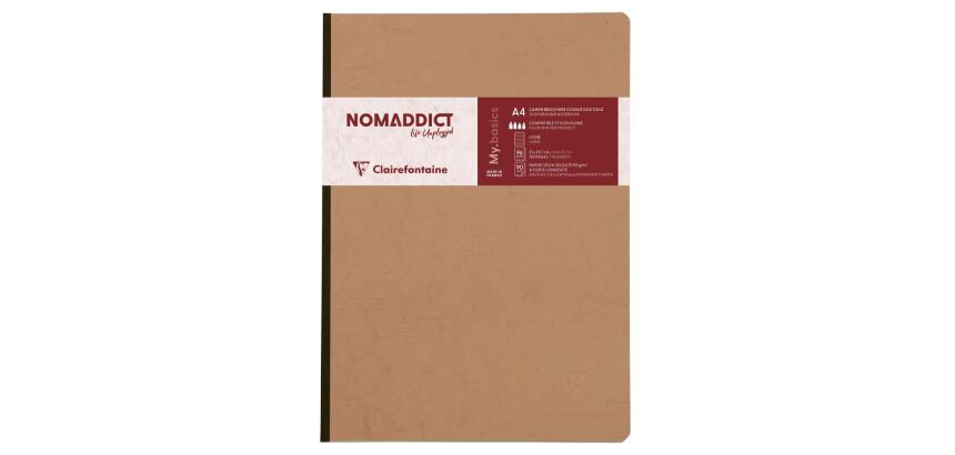 Clairefontaine Nomaddict Notebook - A4 - Lined - 96 Sheets - 90gsm - Clothbound
