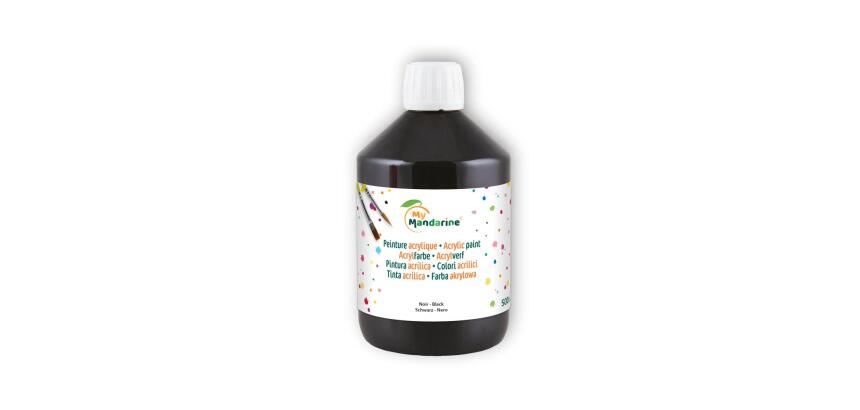 ACRYLIQUE MATE 500 ML NOIR - Noir