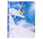 Estuche Exacompta de 10 fundas taladros Stop doc apertura esquina polipropileno liso 6x100º - Incoloro