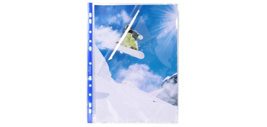 Estuche Exacompta de 10 fundas taladros Stop doc apertura esquina polipropileno liso 6x100º - Incoloro