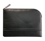 Rhodiarama pochette zippée en simili cuir - taille M (16x22 cm) - Noir