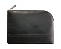 Rhodiarama pochette zippée en simili cuir - taille M (16x22 cm) - Noir