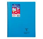 Cahier reliure intégrale enveloppante Koverbook 24x32cm 160 pages petits carreaux couverture polypropylène transparent - Assortis