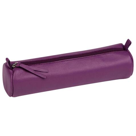 CUIR TEINTÉ Trousse Ø5,5x22 cm Violet
