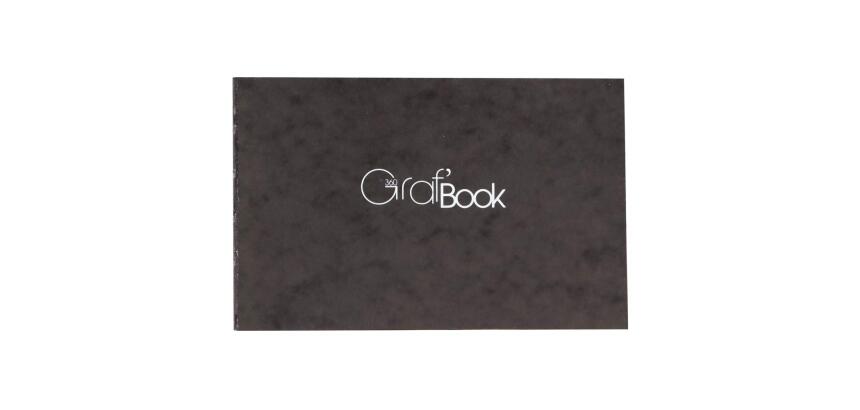 Graf'Book 360° carnet cousu dos brut 100F 11x17cm 100g I - Noir
