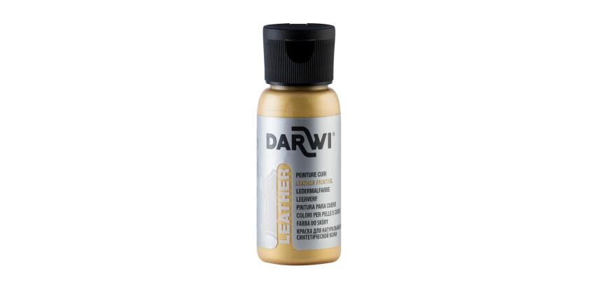 DARWI Flacon de 50 ml de Peinture sur Cuir - Or