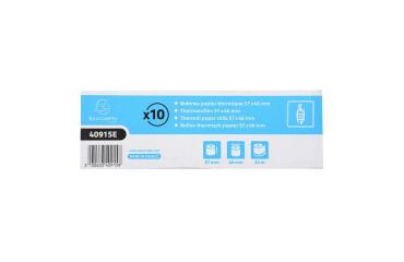 Bobinas térmicas para terminales de pago (impresión en el reverso) - 1 Pliegue térmico - 55 g/m2 - Blanco
