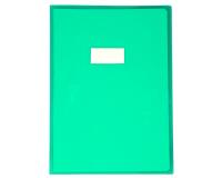 Protège-cahiers cristalux PVC 22/100ème A4 - Vert