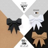 ORIGAMI, Pochette de 100 feuilles 80g/m² au format 20x20cm - Assortiment neutre