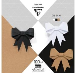 ORIGAMI, Pochette de 100 feuilles 80g/m² au format 20x20cm - Assortiment neutre