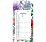 Calendrier mensuel Fleurs avec feuillets détachables 13 x 23 cm sur support plaque imprimée 16 x 33 cm 2026 - Visuels assortis