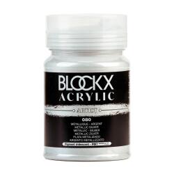 Peinture acrylique fine pot 500ml - Argent métallisé