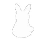 Symbole lapin 20.5cm - Blanc