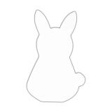 Symbole lapin 20.5cm - Blanc
