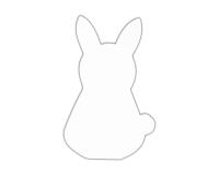 Symbole lapin 20.5cm - Blanc
