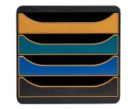 Module de classement Big Box 4 tiroirs Neo Deco - Couleurs assorties