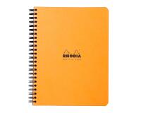 Meeting book Rhodia Classic reliure intégrale 16x21 cm 160 pages imprimées détachables 90g - Orange