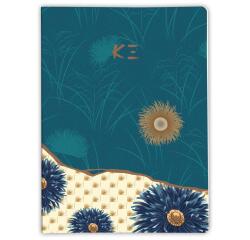 K3 blue, Spiralbuch A5 74 Blatt liniert - Mehrfarbig