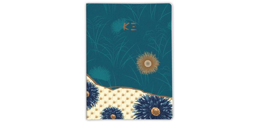 K3 blue, Spiralbuch A5 74 Blatt liniert - Mehrfarbig