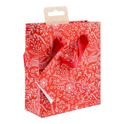 Premium sac petit rouge & blanc 12x4,5x13,5 cm - Rouge
