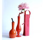 Rhodiarama trousse plumier simili cuir italien 23x5x5 cm - Fuchsia