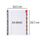 Intercalaires Imprimés numériques carte blanche 160g- 31 positions - A4 Maxi - Blanc
