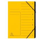 Stapled Multipart file with black elastic, 7 compartments, A4