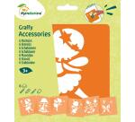 Set de 6 pochoirs enfants, Fées - Orange