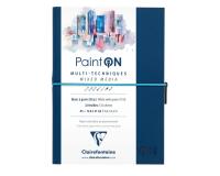 Paint'ON à grain carnet cousu 32F A5 250g - Bleu nuit